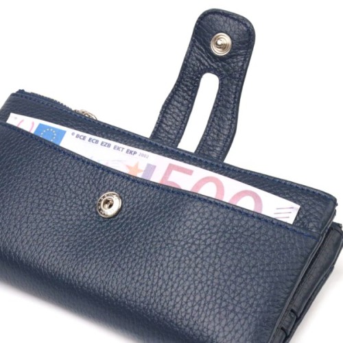 Гаманець Canpellini З натуральної шкіри Синій (21635)