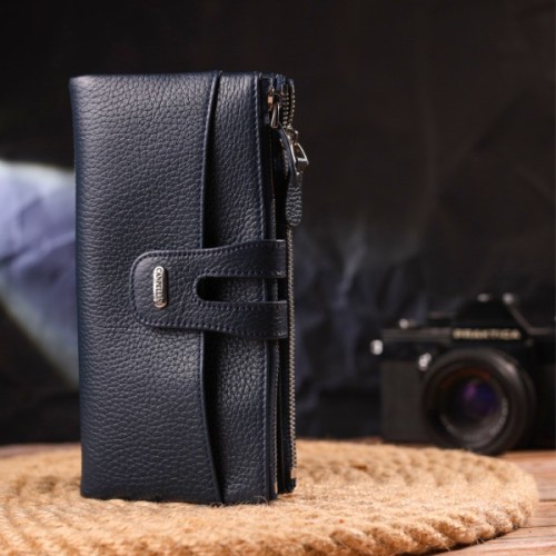 Гаманець Canpellini З натуральної шкіри Синій (21635)