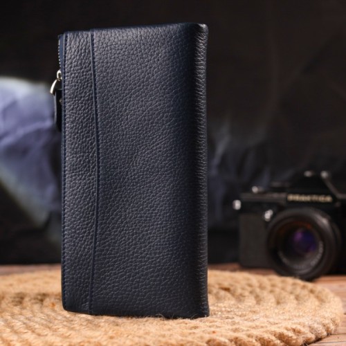 Гаманець Canpellini З натуральної шкіри Синій (21635)