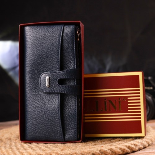 Гаманець Canpellini З натуральної шкіри Синій (21635)