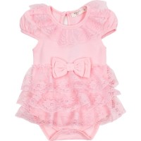 Боді дитяче Breeze пісочник з рюшем (14298-86G-pink)
