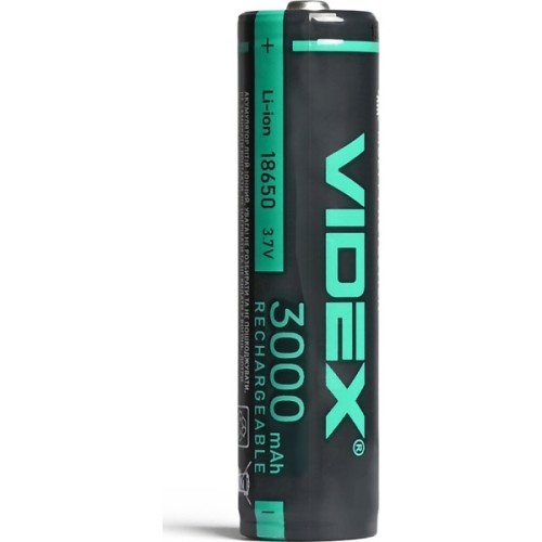 Акумулятор 18650 3000mAh Li-Ion, protect, color box/1шт Videx (18650-P/3000/1CB)