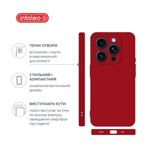 Чохол до мобільного телефона Intaleo SoftShell Apple iPhone 16 Pro Red (1283126609299)