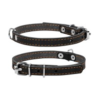 Нашийник для тварин Collar одинарний Ш 12 мм Д 24-32 см чорний (00161)