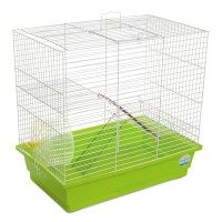 Клітка для гризунів Природа "Гоша" 44x44x27 см біла/зелена (4823082415311)