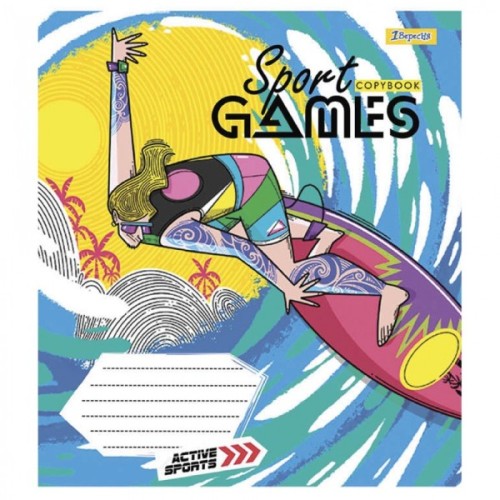 Зошит 1 вересня Sport games 18 аркушів клітинка (766571)