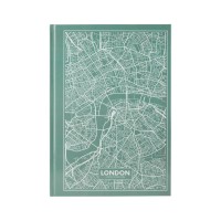 Канцелярська книга Axent Maps London А4 в твердій обкладинці 96 аркушів в клітинку Бі (8422-516-A)