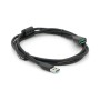 Дата кабель USB 2.0 AM/AF 1.0m black VEGGIEG (YT-AM/AF-V-U105)