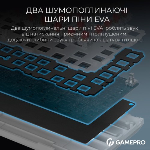Клавіатура GamePro Asgard Valhalla MK160B Pro 75 RGB Wireless/Bluetooth/USB Black (MK160B Pro)
