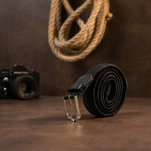 Ремінь Vintage Текстильний жіночий Чорний (20546)