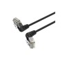 Патч-корд 1.5м, UTP cat 6a RJ-45 90° corner black Vention (IBOBG)