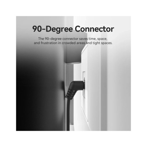 Патч-корд 1.5м, UTP cat 6a RJ-45 90° corner black Vention (IBOBG)