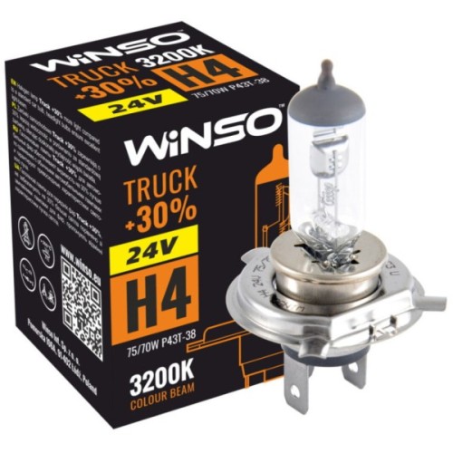 Автолампа WINSO H4 TRUCK +30 75/70W (724400)