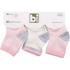 Шкарпетки дитячі Bibaby у смужку (68109-0-3-pink)