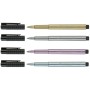 Лайнер Faber-Castell набір капілярних ручок металіків Pitt Artist Pen Metallic M (1,5 мм) 4 кольори (28940)