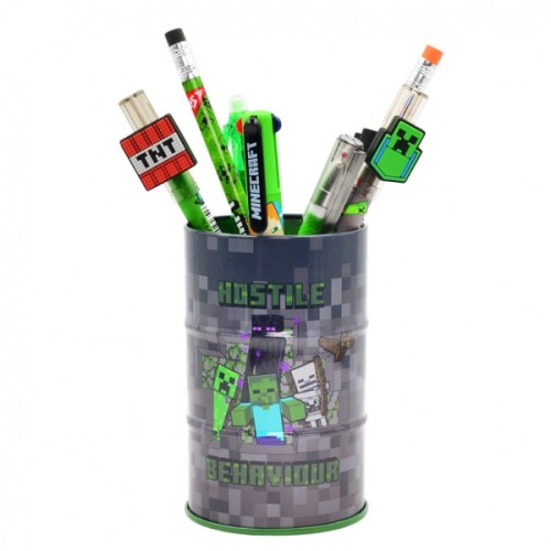 Підставка для дрібниць Yes бочка Minecraft метал, сірий (708376)