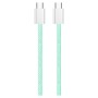 Дата кабель USB-C to USB-C 1.0m 60W 3.0А green ColorWay (CW-CBPDCC061-G)
