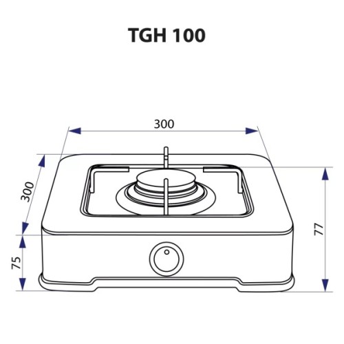 Настільна плита Minola TGH 100 WH