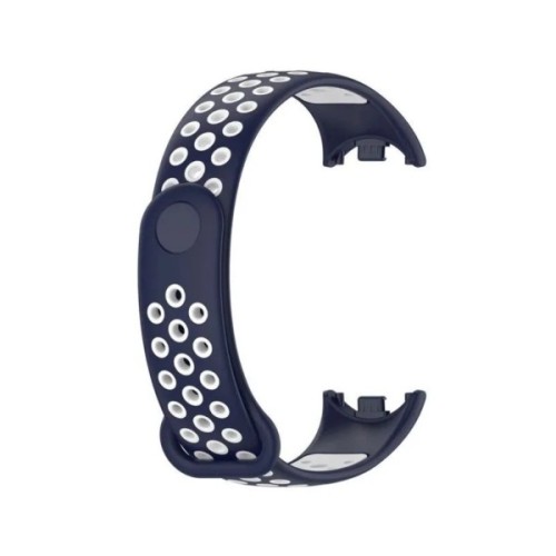 Ремінець до фітнес браслета BeCover Vents Style для Xiaomi Mi Smart Band 10 Blue-White (713632)