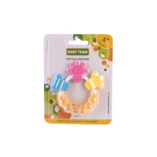 Прорізувач Baby Team Брязкальце Квіточка (8410)