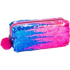 Пенал Cool For School з паєтками та помпоном 1 відділення рожевий (CF87053)