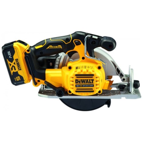 Дискова пила DeWALT 18В XR Li-lon, 2x5Ah, диск 165х20 мм, 2.8 кг, TSTAK (без АКБ та ЗП) (DCS565P2)