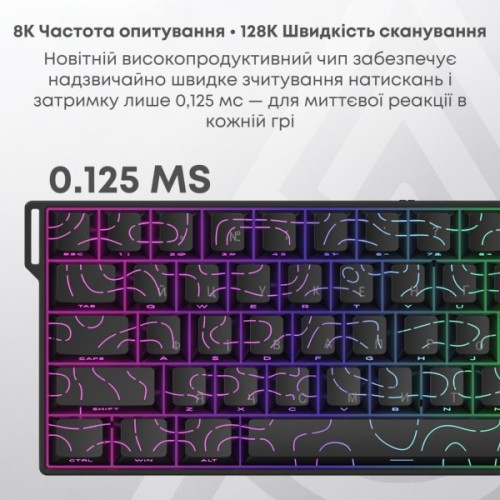 Клавіатура Ajazz AK680 V2 Ice Island Magnetic Switch USB UA Black/Gray/Yellow (AK680-V2-I-BGY)