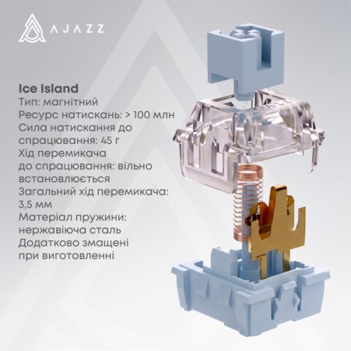 Клавіатура Ajazz AK680 V2 Ice Island Magnetic Switch USB UA Black/Gray/Yellow (AK680-V2-I-BGY)