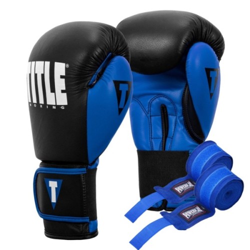 Боксерські рукавички Title Boxing Dynamic Strike Black/Blue 14 oz (XDBG 14 BK/BL)