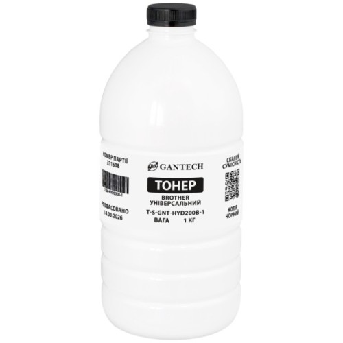 Тонер Brother Universal bottle, 1kg Gantech (TSM-HYD200B-1)