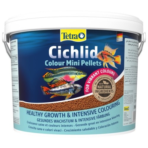 Корм для риб Tetra Cichlid Colour Mini для невеликих цихлід для яскравості забарвлення гранули 10 л (4004218811799)
