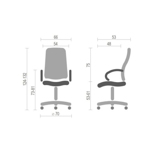 Офісне крісло Аклас Бадалона CH MB Білий (LC-W) (86868)