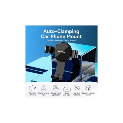 Універсальний автотримач Vention 4.7-7.2" Car Phone Mount With Duckbill Clip Black (KCGB0)