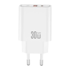 Зарядний пристрій XO 1xUSB 22.5W + 1xUSB-C PD30W white (CE42.white)