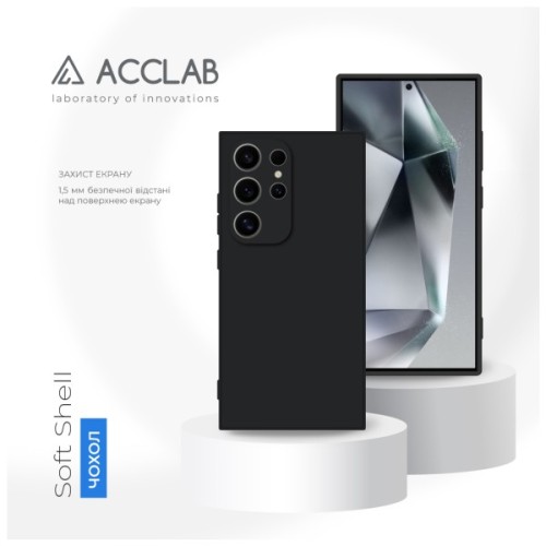 Чохол до мобільного телефона ACCLAB SoftShell Samsung Galaxy S24 Ultra Black (1283126590399)