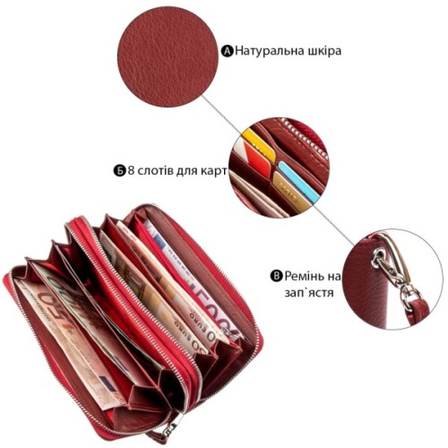 Гаманець ST Leather Червоний (18868)