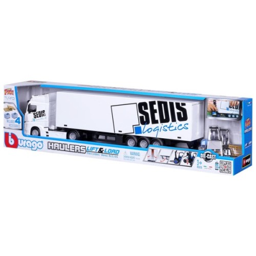 Спецтехніка Bburago Фура Mercedes-Benz Actros з навантажувачем (18-31471)