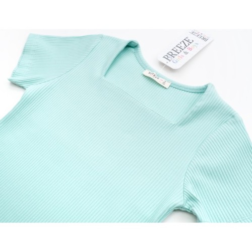 Футболка дитяча Breeze у рубчик (18706-164G-mint)
