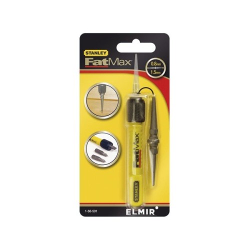 Добійник Stanley FatMax, Interchangeable Nail Set з наконечником D=0,8 мм+1,6 мм, L=76 мм (1-58-501)