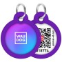Адресник для тварин WAUDOG Smart ID з QR паспортом "Градієнт фіолетовий", коло 25 мм (225-4034)