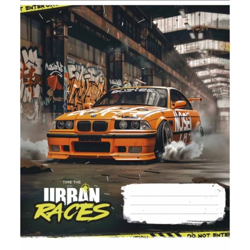 Зошит Школярик Time the urban races 36 аркушів лінія (036-3439L)