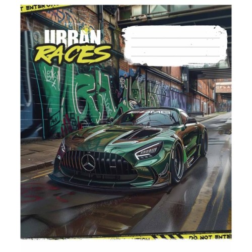 Зошит Школярик Time the urban races 36 аркушів лінія (036-3439L)