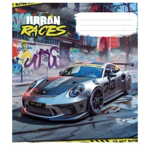 Зошит Школярик Time the urban races 36 аркушів лінія (036-3439L)