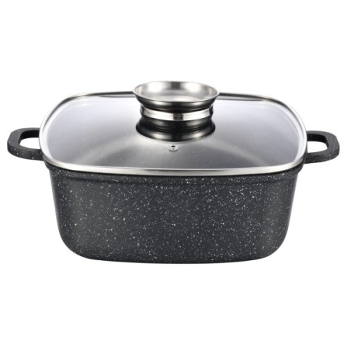 Каструля Gusto квадратна покриття Marble 3,5 л (GT-2504-22)