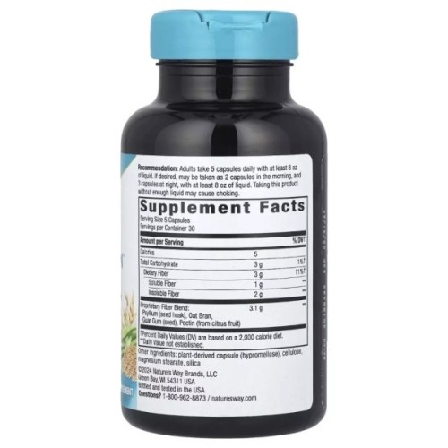 Вітамін Nature's Way Клітковина, Fiber Fusion Daily, 150 вегетаріанських капсул (EMT-08452)