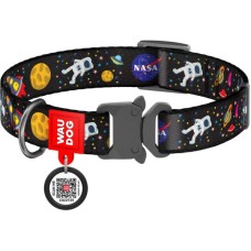 Нашийник для тварин WAUDOG Nylon з QR паспортом NASA металічна пряжка-фастекс M (5120)
