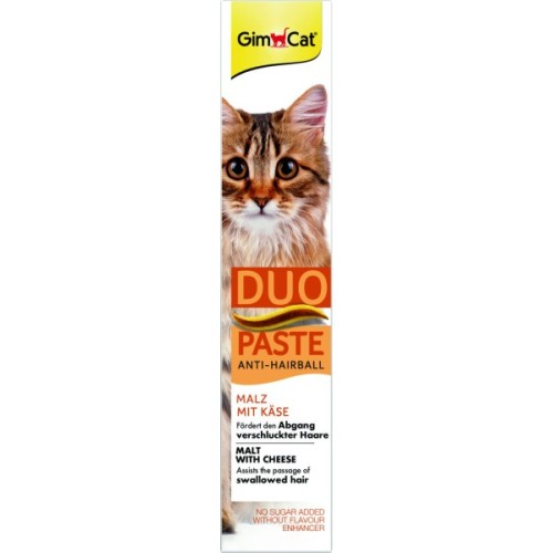 Паста для тварин GimCat DUO PASTE Anti-hairball malt with cheese мальт та сир 50 г (4002064427218)
