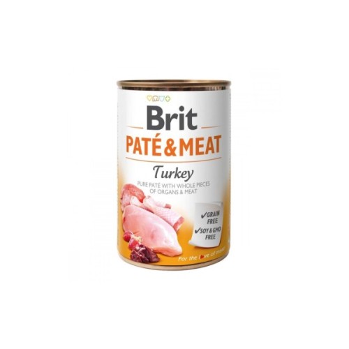 Вологий корм для собак Brit Care Pate and Meat для дорослих собак з індичкою (8595602557479)