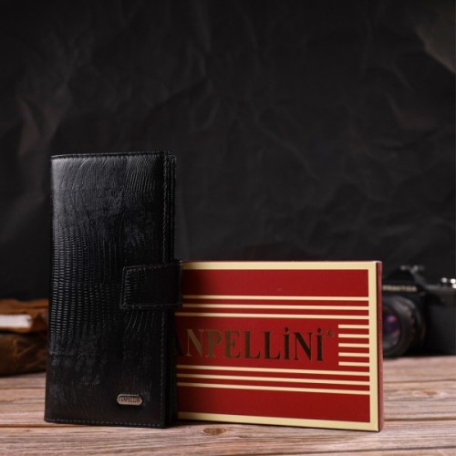 Гаманець Canpellini З натуральної шкіри Чорний (21913)