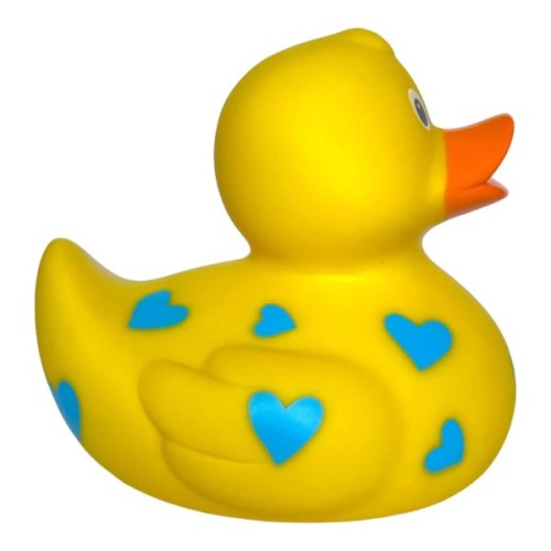 Іграшка для ванної Funny Ducks Качка Жовта у блакитних сердечках (0905)
